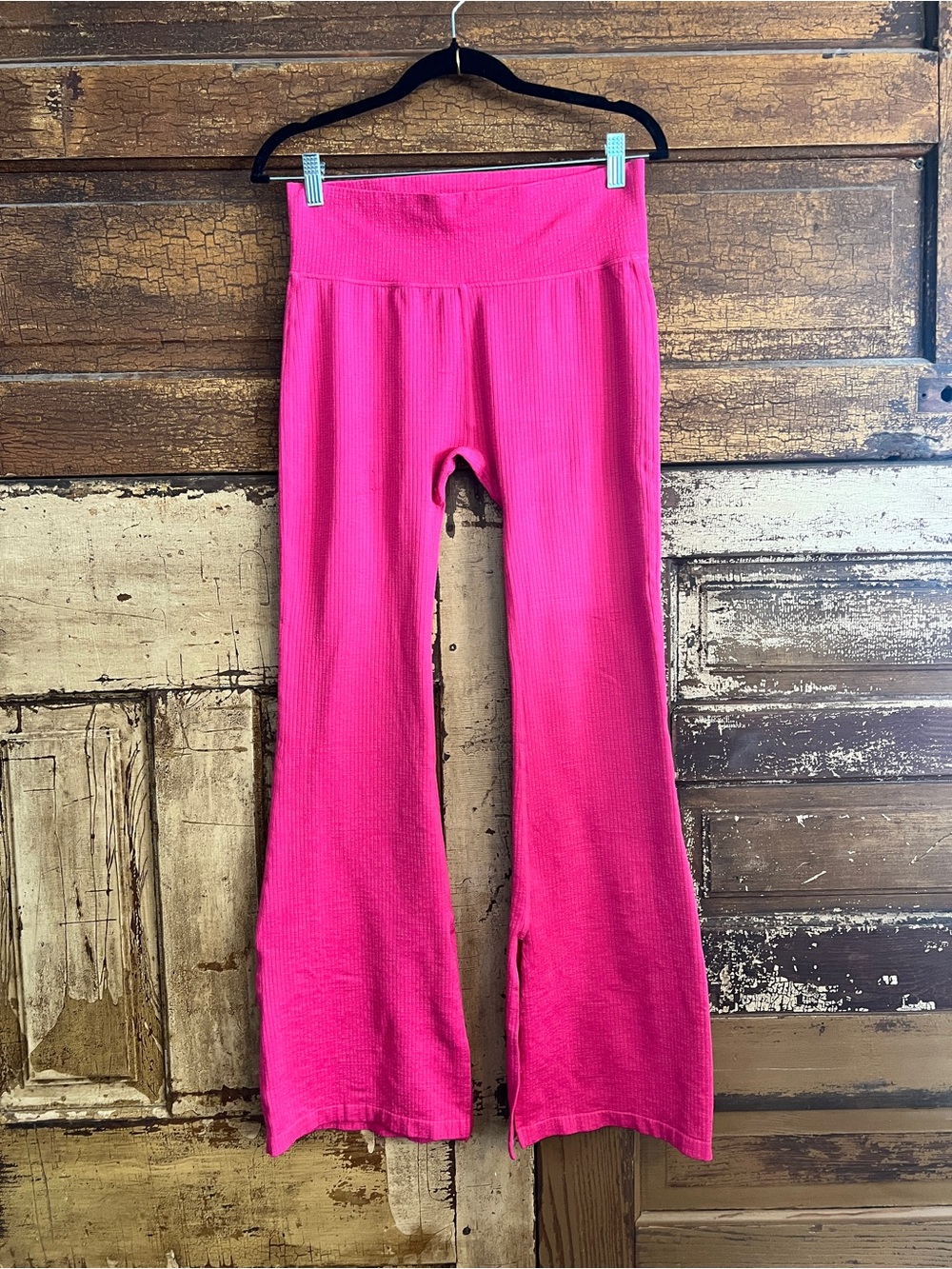 JoyLab Hot Pink Ribbed Wide-Leg Jumpsuit Set - Picture 4 of 5